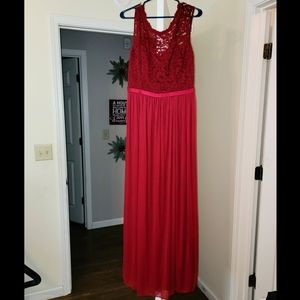Formal Red Floor Lenght Dress